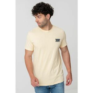 Tricou slim fit cu imprimeu logo discret imagine