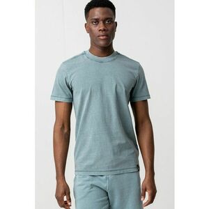 Tricou de bumbac cu decolteu la baza gatului imagine