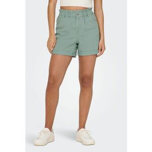 Pantaloni scurti cu model uni si talie elastica imagine