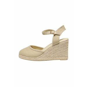 Sandale wedge cu catarama si model uni imagine