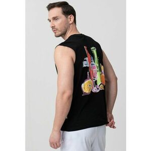 Tricou fara maneci cu model grafic pe spate imagine