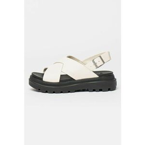 Sandale flatform din piele cu catarama imagine