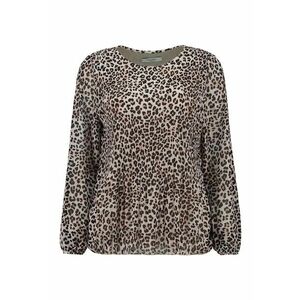 Bluza cu animal print si pliuri imagine