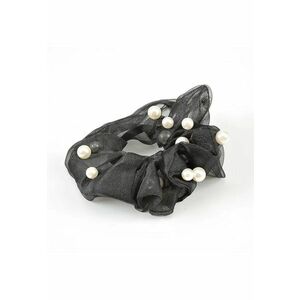Elastic negru cu perle albe - Paris imagine