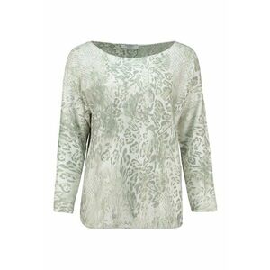 Bluza cu animal print - Verde pal - imagine