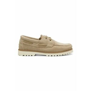 Pantofi boat de piele intoarsa cu logo imagine