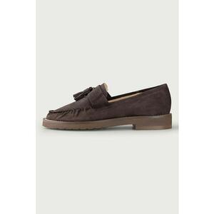 Pantofi loafer din piele cu detaliu cu canaf imagine