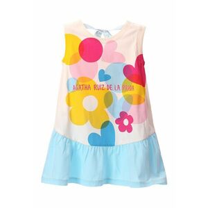 Rochie de bumbac cu insertie cu volane imagine