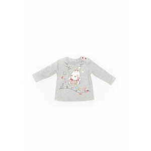 Bluzita fetite - din bumbac - gri - 22625 - 68 cm - Gri imagine