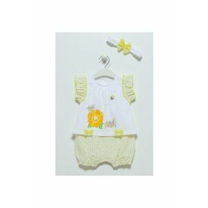 Compleu de vara bebe - cu bentita - galben - TK7113 imagine