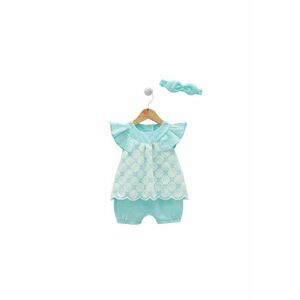 Salopeta scurta - fete - cu crizanteme - TK8149 imagine