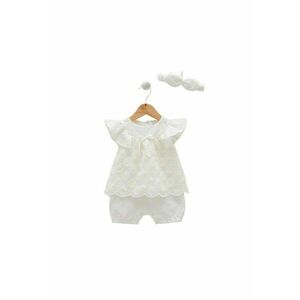 Salopeta scurta - fete - cu crizanteme - TK8149 imagine