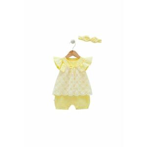 Salopeta scurta - fete - cu crizanteme - TK8149 imagine
