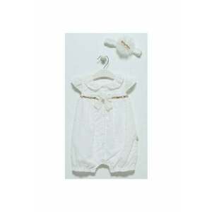 Salopeta cu bentita - maneca scurta - alba - TK7070A - Alb - imagine