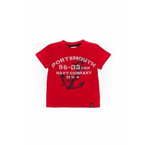 Tricou cu model ancora copii - 28330 - Rosu - imagine