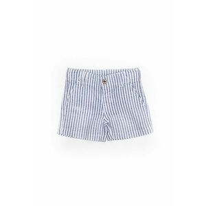 Pantaloni scurti cu dungi - bebelusi - 10142 - Alb - imagine