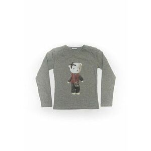 Bluza cu imprimeu ursulet - fete - din bumbac - 17820-1 - Gri - imagine