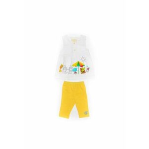 Compleu cu rochita si colanti - Sun Day - 24045 - Alb - imagine