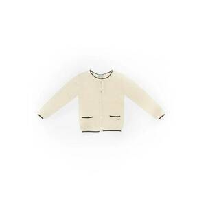 Pulover cu nasturi - gros - 22827-2 - Crem - imagine