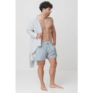Pantaloni scurti de baie cu snur de ajustare si detaliu logo imagine