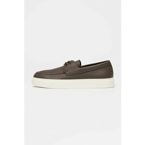 Pantofi loafer din piele cu varf rotund imagine