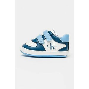Pantofi sport low cut cu inchidere velcro si logo imagine