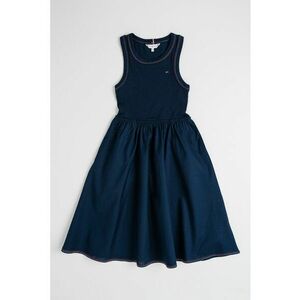 Rochie midi cu croiala in A si logo discret imagine