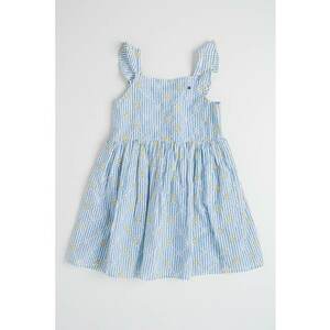 Rochie cu dungi si broderie imagine