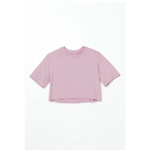 Tricou crop cu model uni imagine
