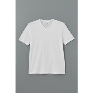 Tricou de bumbac cu decolteu in V imagine