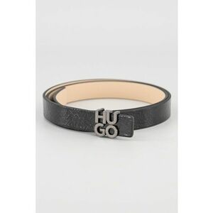 Curea skinny de piele cu logo metalic imagine