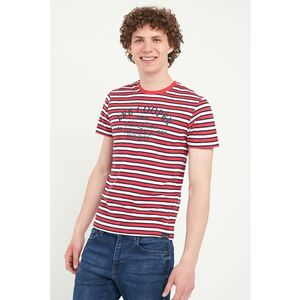 Tricou cu decolteu la baza gatului si model in dungi imagine