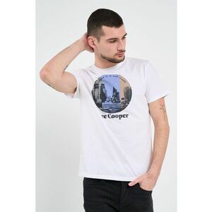 Tricou cu decolteu la baza gatului si imprimeu imagine