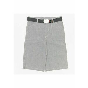 Pantaloni scurti si curea - din bumbac - 22322 - Gri - imagine