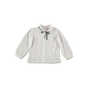 Bluza cu gluer si snur - fete - 50871 - Alb - imagine