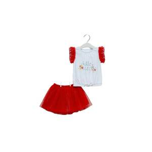 Compleu cu fustita din tulle - 2 piese - TKK7112 - Rosu - imagine
