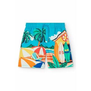 Pantaloni scurti de baie cu imprimeu grafic imagine
