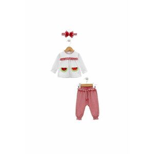 Compleu cu pantaloni - 2 piese - TKK7712 - Rosu - imagine