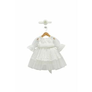 Rochita din tulle - cu broderie din floricele - Elb7623 imagine