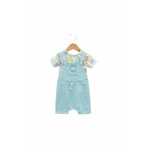 Salopeta baietei - cu tricou - SLE8098 - Albastru deschis - 74 cm imagine