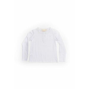 Bluza din bumbac - cu nasturi - 52440 - Alb - imagine