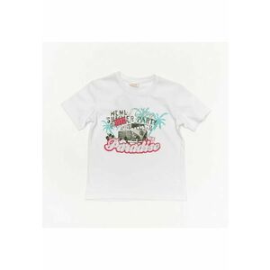 Tricou cu imprimeu copii - Paradise - 32320 - Alb - imagine