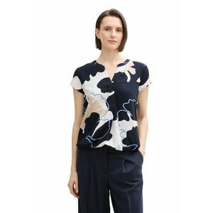 Bluza cu maneci scurte si model floral imagine