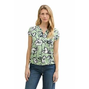 Bluza cu maneci scurte si model floral imagine