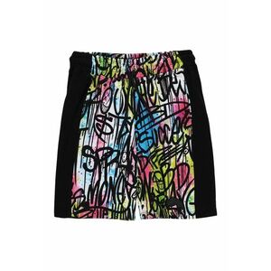 Pantaloni scurti cu snur si imprimeu grafic imagine