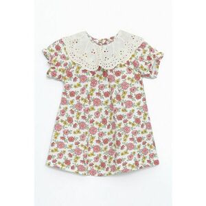 Rochie cu model floral si maneci scurte imagine