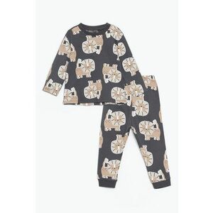 Pijama cu pantaloni lungi si model grafic imagine