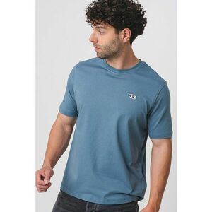 Tricou din bumbac cu decolteu la baza gatului imagine