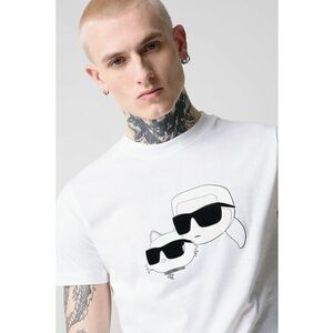 Tricou cu decolteu la baza gatului si imprimeu logo imagine