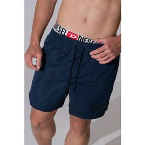 Pantaloni scurti de baie cu mode uni si snur imagine